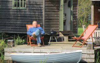 deckchairs on the small jetty